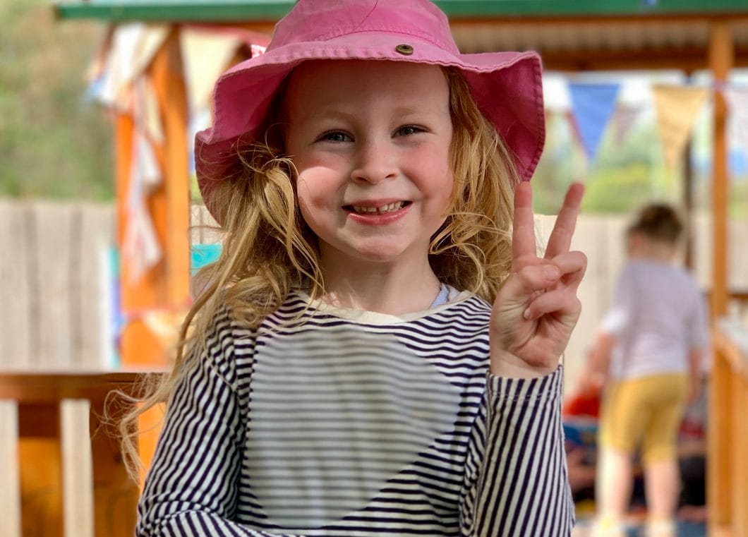 Choklits kindergarten program 2020 young girl with hat